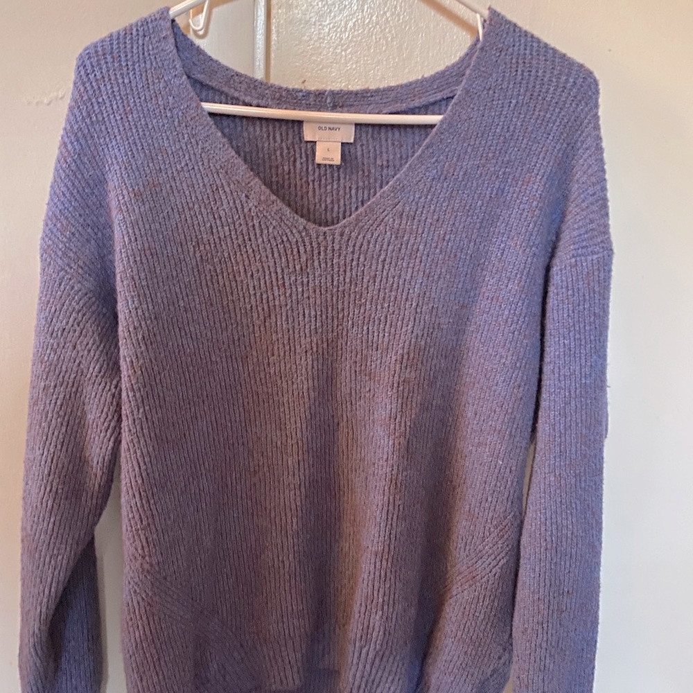 Old Navy Purple V Neck Sweater Size L